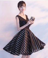 Cute Black V-neckline Short Party Dress, New Short Formal Dress