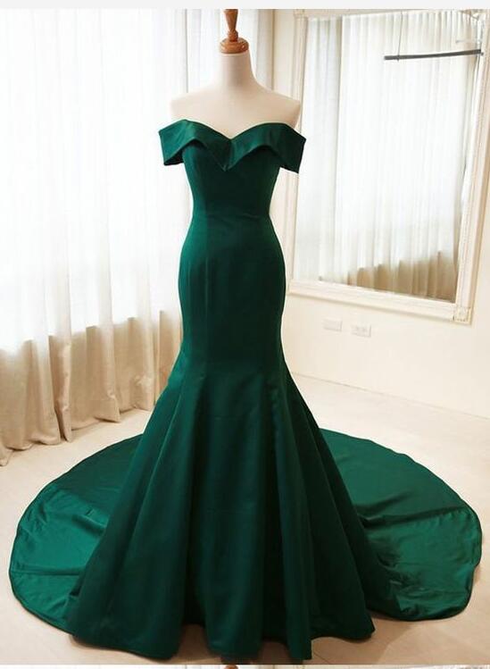 Green Long Mermaid New Style Prom Dress, Formal Dress, Prom Gowns