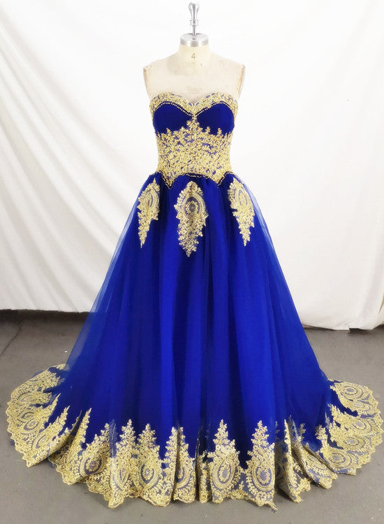 royal blue sweet 16 party dress