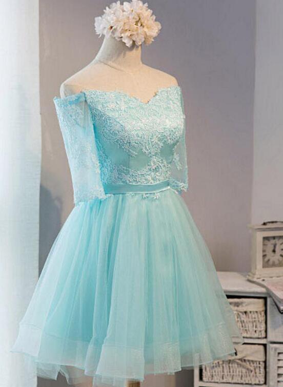 Adorable Mint Green Knee Length Homecoming Dress, Short Prom Dress Adorable Mint Green Knee Length Homecoming Dress, Short Prom Dress