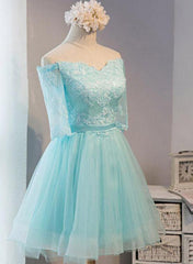 Adorable Mint Green Knee Length Homecoming Dress, Short Prom Dress 