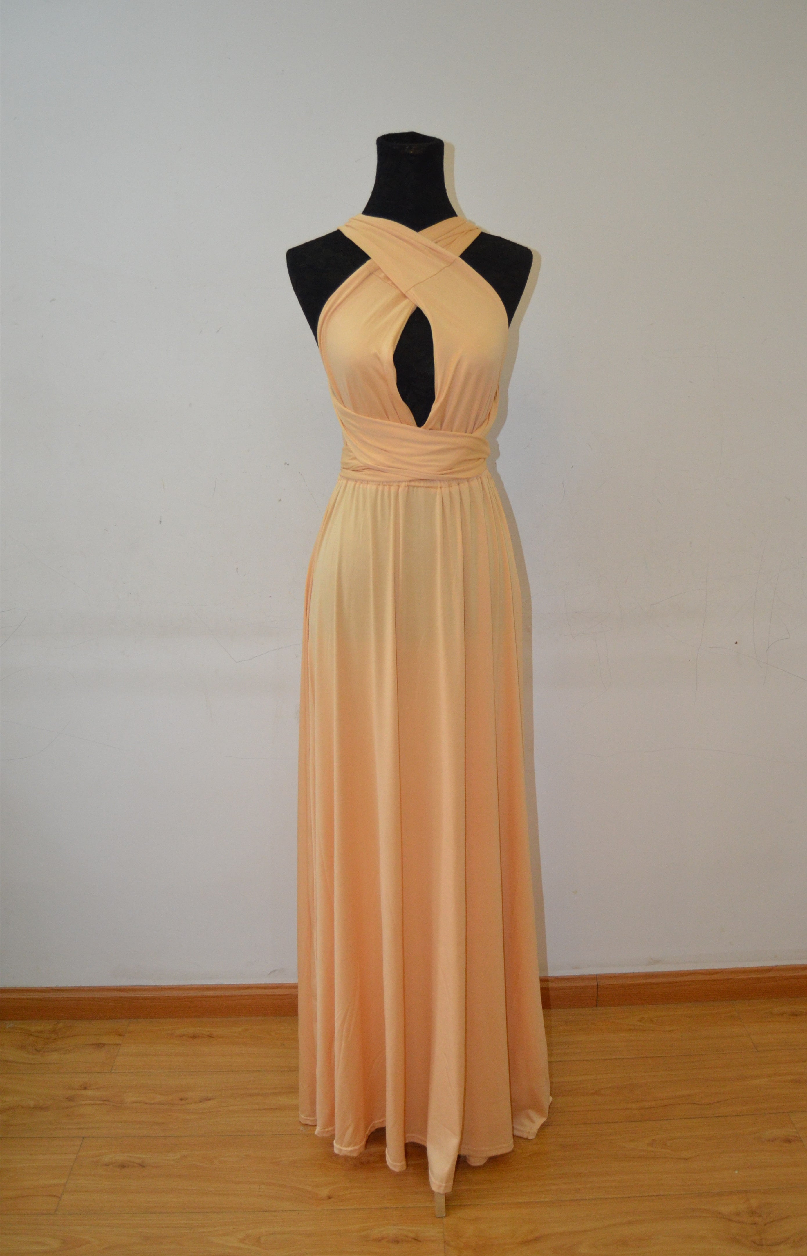 beautiful summer dresses for women Beautiful Light Champagne Multi Way Bridesmaid Dress, Women Summer Dre – Cutedressy