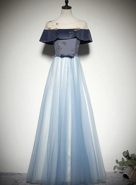 light blue prom gown