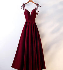 Beautiful Velvet Party Dress, Straps Long Prom Dress