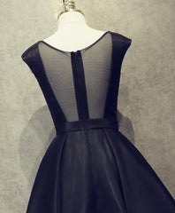 Black Short Satin Homecoming Dresses, Black Party Dresses, Formal Dress for Occasion