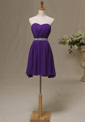 Purple High Low Formal Dresses, Pretty Simple Chiffon Formal Dresses, Lovely Party Dresses