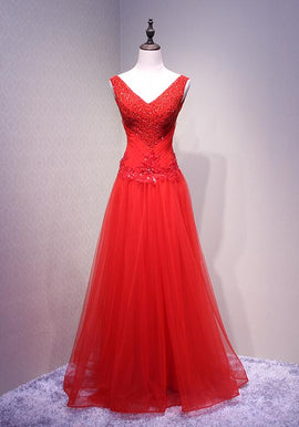 Charming Tulle Sequins Long Unique Party Dress, Lovely Formal Dresses