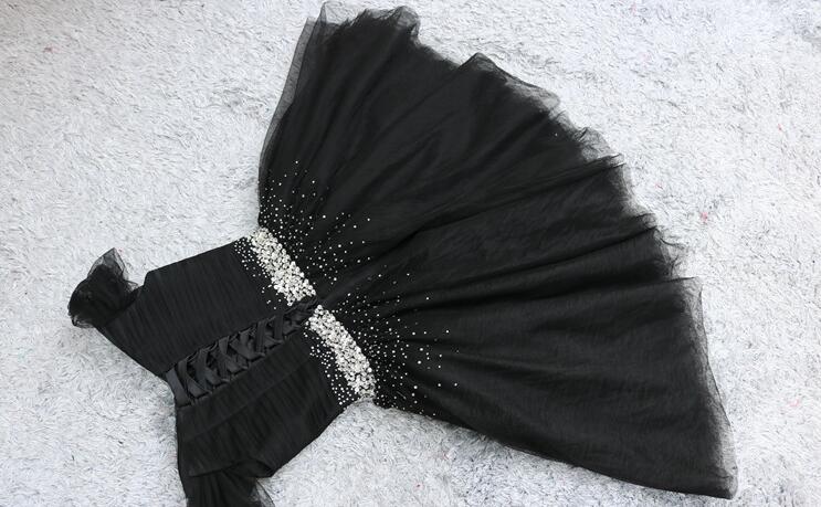 Beautiful Black Knee Length Off Shoulder Beaded Homecoming Dresses, Li Cutedressy Beautiful Black Knee Length Off Shoulder Beaded Homecoming Dresses, Li Cutedressy