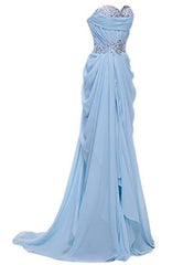 light blue chiffon party dress