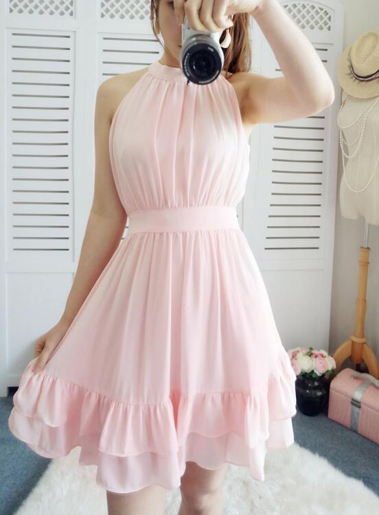 pink short party dress
