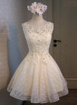 champagne homecoming dress