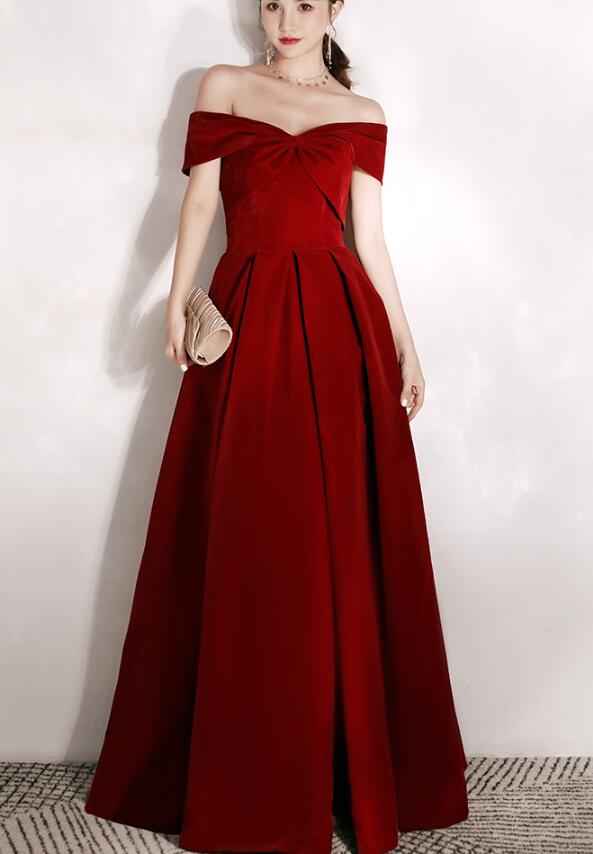 wine red party dress 2020
