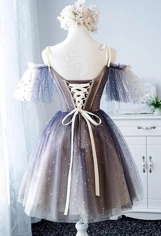 lace up short prom dress Cute Sweetheart Lace Applique Short Prom Dress Homecoming Dress US10 / As Picture