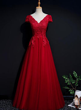red tulle prom dress 2020