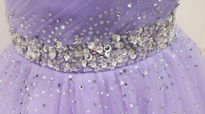 Lovely Light Purple Beaded Short Party Dress, Off Shoulder Homecoming Cutedressy Lovely Light Purple Beaded Short Party Dress, Off Shoulder Homecoming Cutedressy