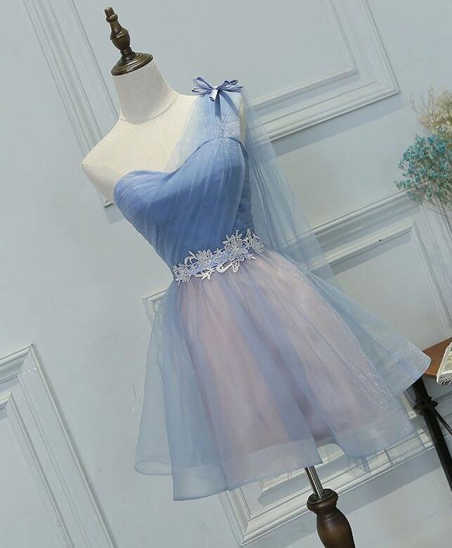Cute Tulle Short Sweetheart Off Shoulder Party Dress, Tulle Homecoming Dress