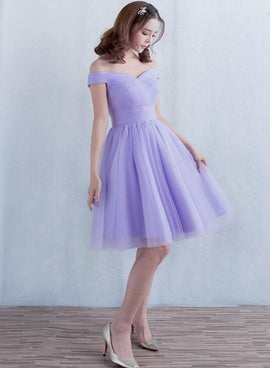 Adorable Lavender Short Tulle Homecoming Dress, Prom Dress 2021