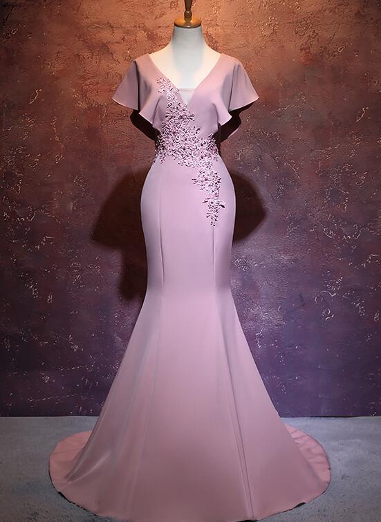 pink mermaid party gown