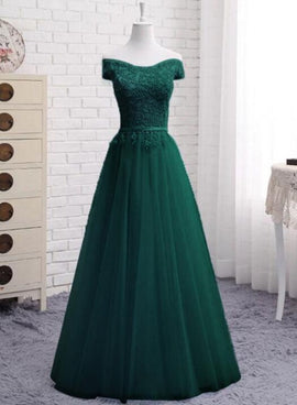 Lovely Simple Sweetheart Off Shoulder Long Party Dress, A-line Floor Length Bridesmaid Dress