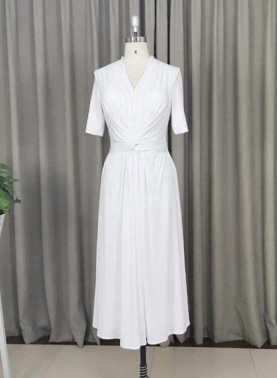 white simple party dress