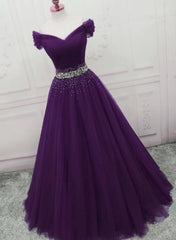 dark purple prom dress