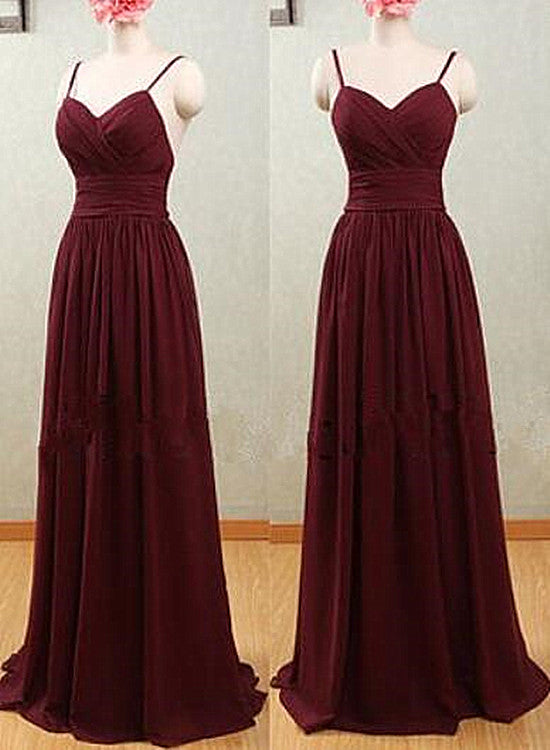 wine red bridesmaid dress
