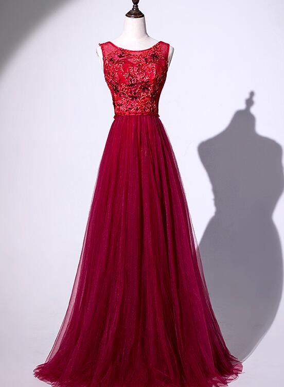 red tulle prom dress 2020