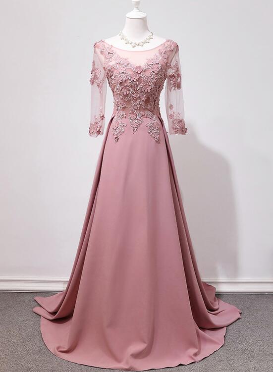 pink long prom dress 2020