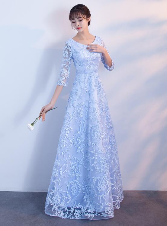 light blue lace prom dress 2020