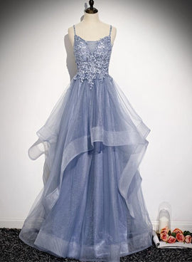 blue prom dress