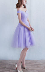 Adorable Lavender Short Tulle Homecoming Dress, Prom Dress