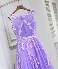 Lovely Light Purple Round Neckline Floor Length Party Dress, Prom Dress , Beautiful Formal Gowns