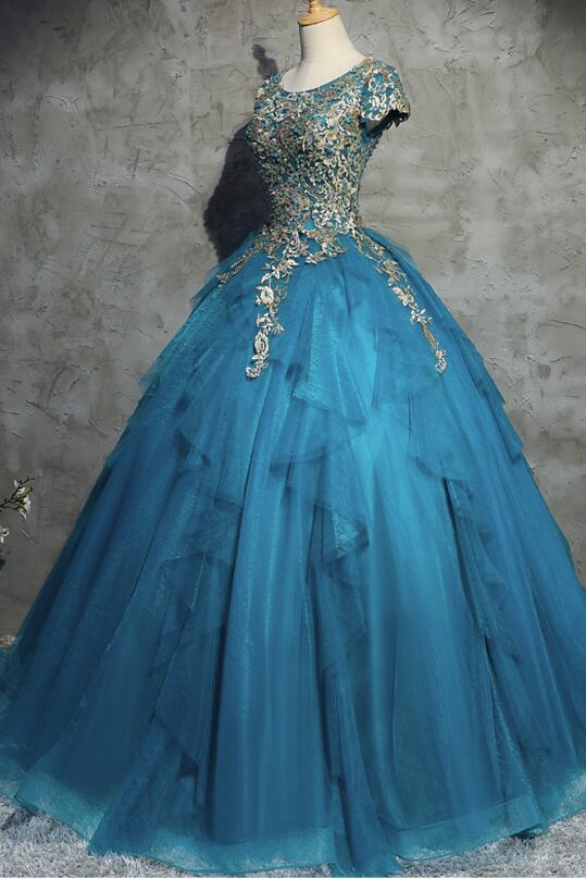 Gorgeous Tull Ball Princess Gowns, Handmade High Quality Party Gowns, Sweet 16 Dresses