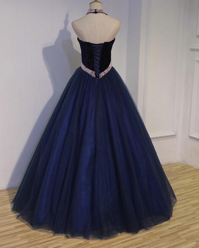 Gorgeous Sparkle Blue Sweet 16 Dress, Handmade Beaded Formal Gown, Jun –  Cutedressy