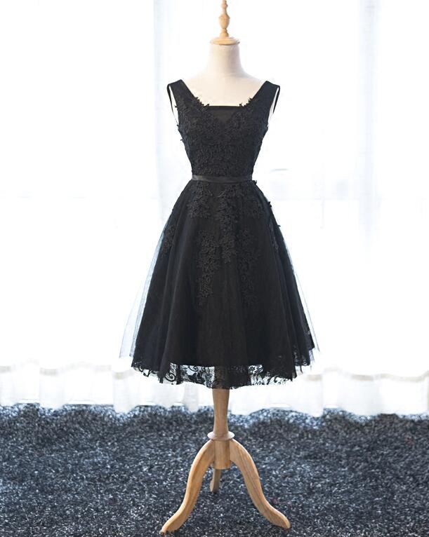 Lovely Black Tulle Homecoming Dress , Beautiful Homecoming Dress