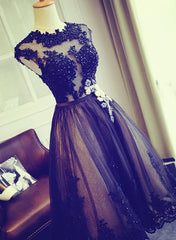 Black Tulle Formal Dress , Party Dresses , Formal Dress