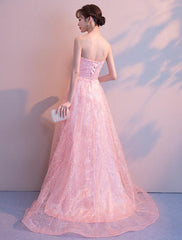 Stylish Pink Tulle Floor Length Party Dress, Lovely Pink Gown