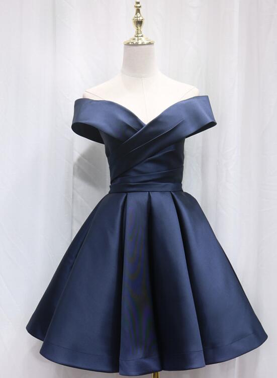 satin bridesmaid dresses short June Bridals A-line High Neck Short Satin Dress Purple Bridesmaid Dress