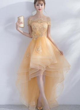 Beautiful tulle high low party dress