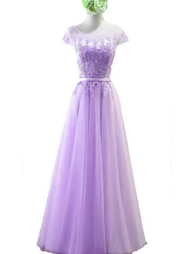 cute simple tulle long dress