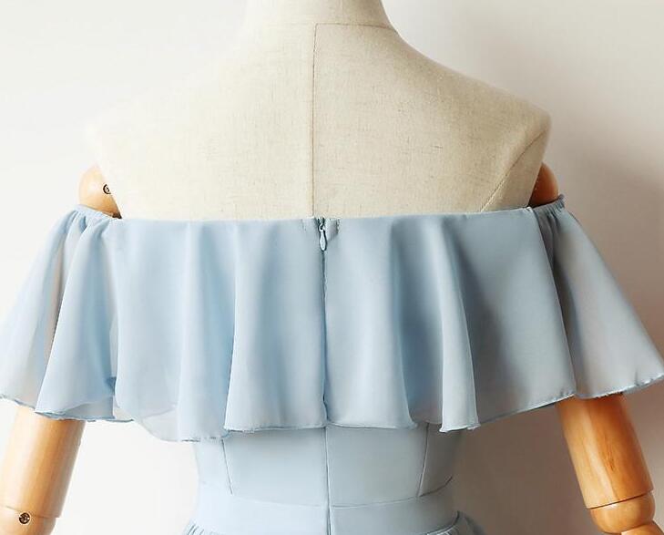 Simple Light Blue Off Shoulder Formal Dress , Short Party Dresses Cutedressy Simple Light Blue Off Shoulder Formal Dress , Short Party Dresses Cutedressy