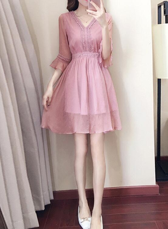 lovely pink summer dress