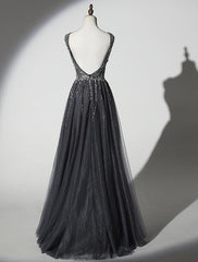 Charming Handmade Party Gown, Grey Formal Dress