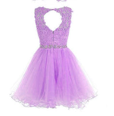 Light Purple Short Party Dress, Tulle homecoming Dress