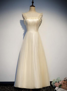 champagne tulle dress