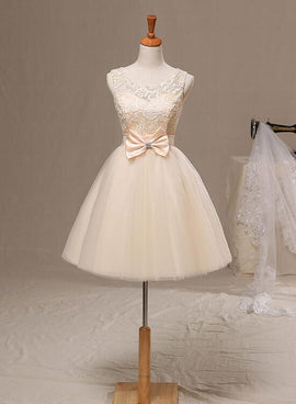 cute champagne homecoming dress