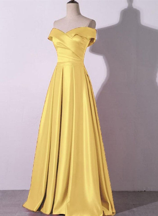 Beautiful Satin Long Party Dress 2020, A-line Prom Dress