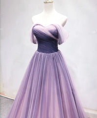 Beautiful Tulle Gradient Long A-line Formal Dress, Sweetheart Party Gown