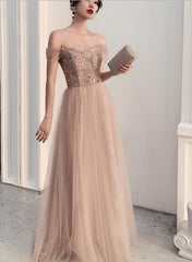 Charming Champagne Long Off Shoulder Prom Dress,Junior Prom Dress
