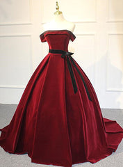 wine red velvet sweet 16 Gown